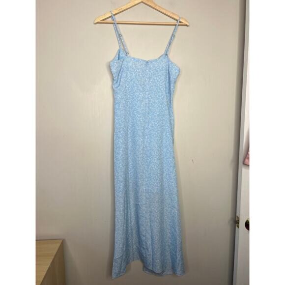 NWT Likely Ruffles Spaghetti Straps Sallie Dress Blue Bell Multicolor Size: 8 - Picture 8 of 9